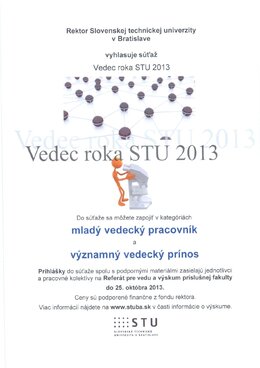 Vedec roka 2013 STU_SÚŤAŽ